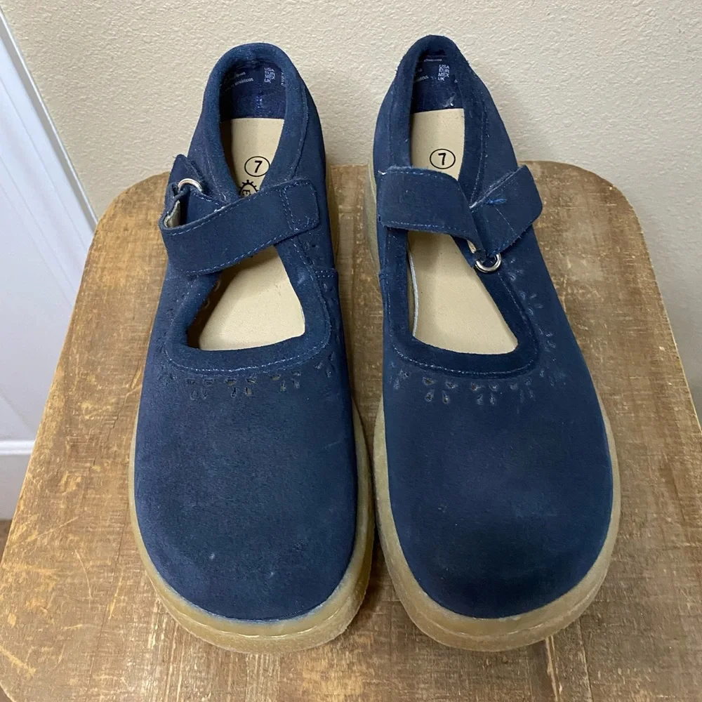 Mary Jane Navy Black Platform Mary Janes